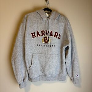 Champion Harvard University Gray Hoodie Women’s Large